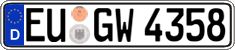 German license plate, Regular plates