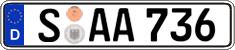 German license plate, Regular plates