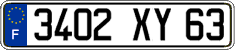 French license plate, FNI