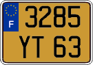 French license plate, FNI