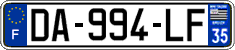 French license plate, SIV (ordinary)
