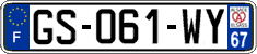 French license plate, SIV (ordinary)