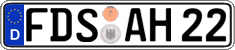 German license plate, Regular plates