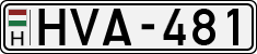 license plates of Hungary, Cars (1990)