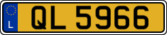 License plate of Luxembourg, 2003 year system