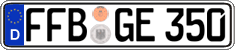 German license plate, Regular plates
