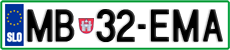License plate of Slovenia, Cars