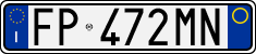 License plate of Italy, Cars (1994 year series)