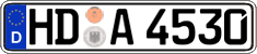 German license plate, Regular plates