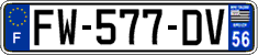 French license plate, SIV (ordinary)