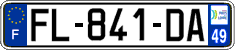 French license plate, SIV (ordinary)