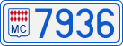 License plate of Monaco, Cars