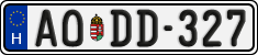 license plates of Hungary, Regular plates (2022)