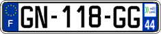 French license plate, SIV (ordinary)