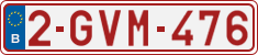 License plate of Belgium, Regular plates (2010)