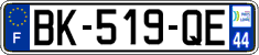 French license plate, SIV (ordinary)