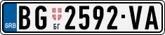 License plate of Serbia, Cars