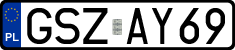 License plates of Poland, Regular car plates
