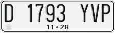 License plate of Indonesia, Regular plates