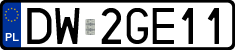License plates of Poland, Regular car plates