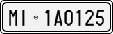 License plate of Italy, Cars (1927 year series)