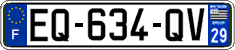 French license plate, SIV (ordinary)