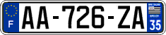 French license plate, SIV (ordinary)