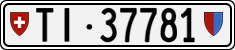 License plate of Switzerland, Cars