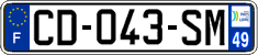 French license plate, SIV (ordinary)