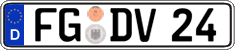 German license plate, Regular plates