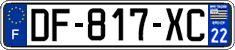 French license plate, SIV (ordinary)