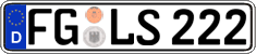 German license plate, Regular plates