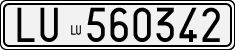 License plate of Italy, Cars (1927 year series)