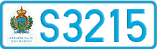 License plate of San Marino, Cars (A1234)