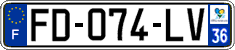 French license plate, SIV (ordinary)
