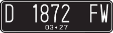 License plate of Indonesia, Regular plates