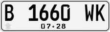 License plate of Indonesia, Regular plates