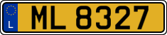 License plate of Luxembourg, 2003 year system