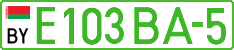 License plate Belarus, Electric vehicles (cars)
