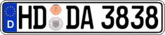 German license plate, Regular plates