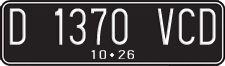License plate of Indonesia, Regular plates