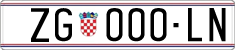 License plate of Croatia, Regular plates