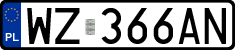 License plates of Poland, Regular car plates
