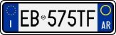 License plate of Italy, Cars (1994 year series)