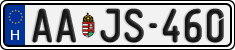 license plates of Hungary, Regular plates (2022)