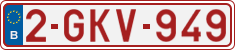 License plate of Belgium, Regular plates (2010)