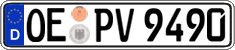 German license plate, Regular plates