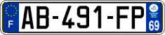 French license plate, SIV (ordinary)