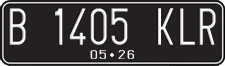 License plate of Indonesia, Regular plates