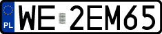License plates of Poland, Regular car plates